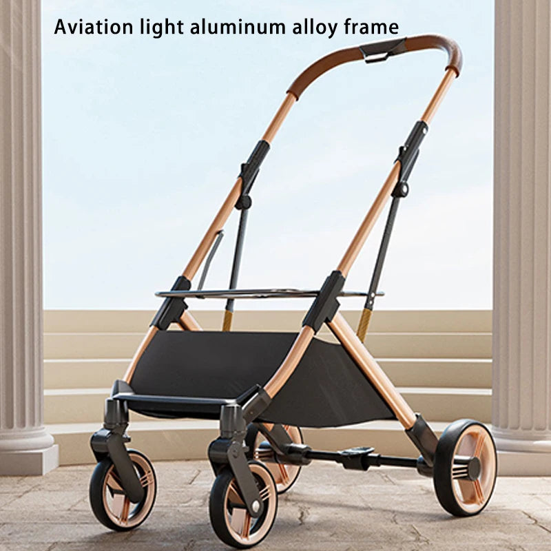 Premium Dog Stroller – Detachable Luxury Pet Carrier with Aluminum Alloy Frame & Dual Brake System