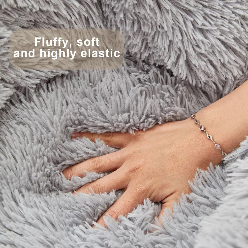 Fluffy Dog Bed – Plush Kennel & Pet Bedding for Small, Medium & Large Dogs and Cats