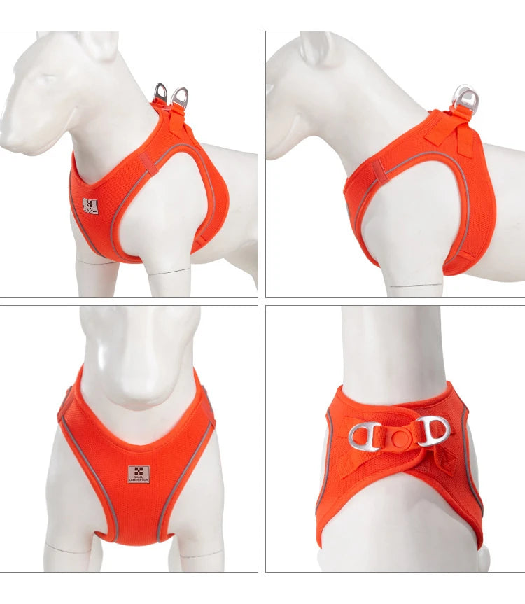 Adjustable Dog Harness & Leash Set – Reflective Vest for Small & Medium Dogs, Puppies & Cats