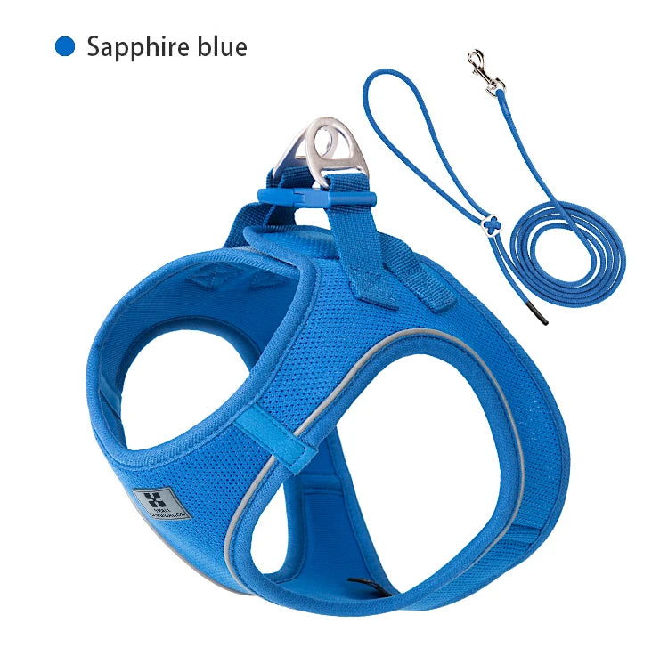 Adjustable Dog Harness & Leash Set – Reflective Vest for Small & Medium Dogs, Puppies & Cats