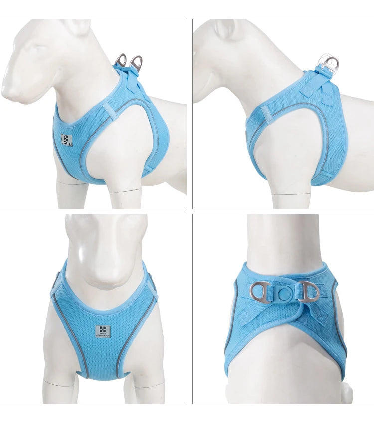 Adjustable Dog Harness & Leash Set – Reflective Vest for Small & Medium Dogs, Puppies & Cats