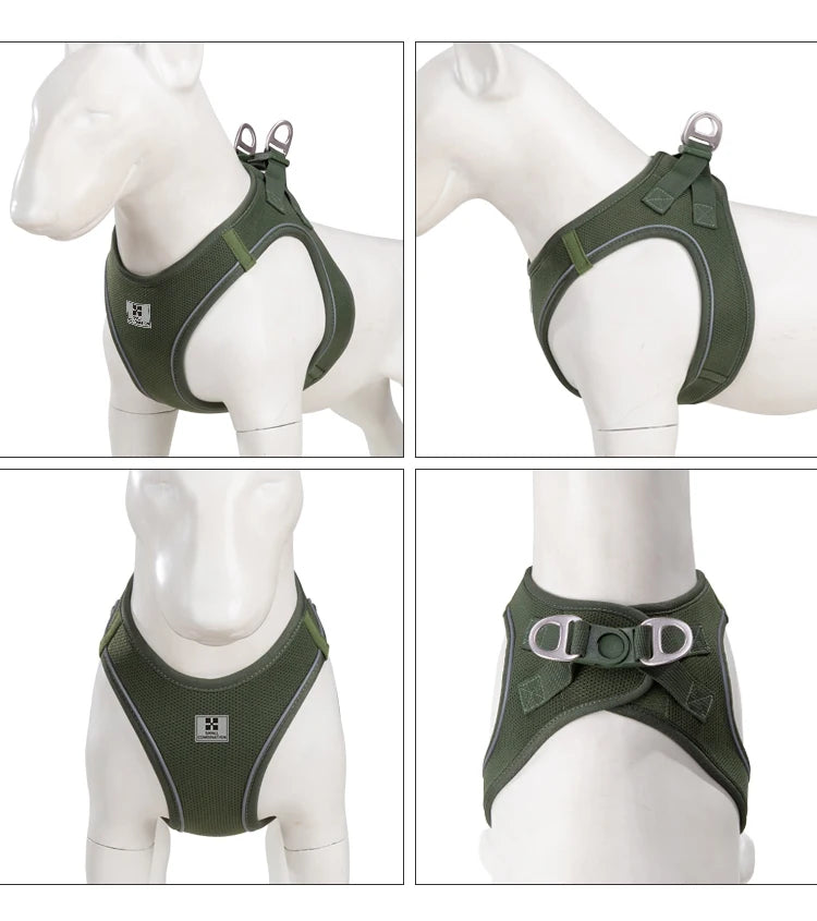 Adjustable Dog Harness & Leash Set – Reflective Vest for Small & Medium Dogs, Puppies & Cats