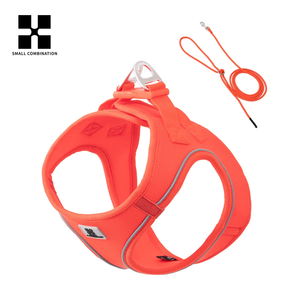 Adjustable Dog Harness & Leash Set – Reflective Vest for Small & Medium Dogs, Puppies & Cats