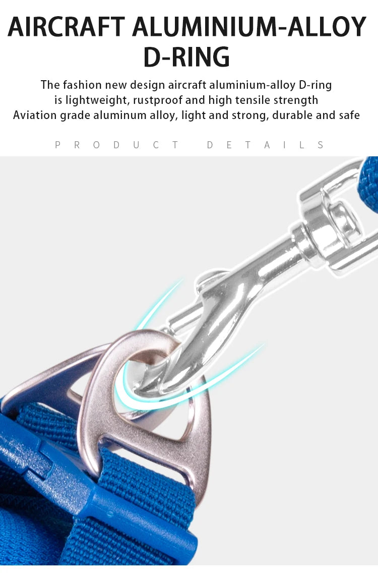 Adjustable Dog Harness & Leash Set – Reflective Vest for Small & Medium Dogs, Puppies & Cats