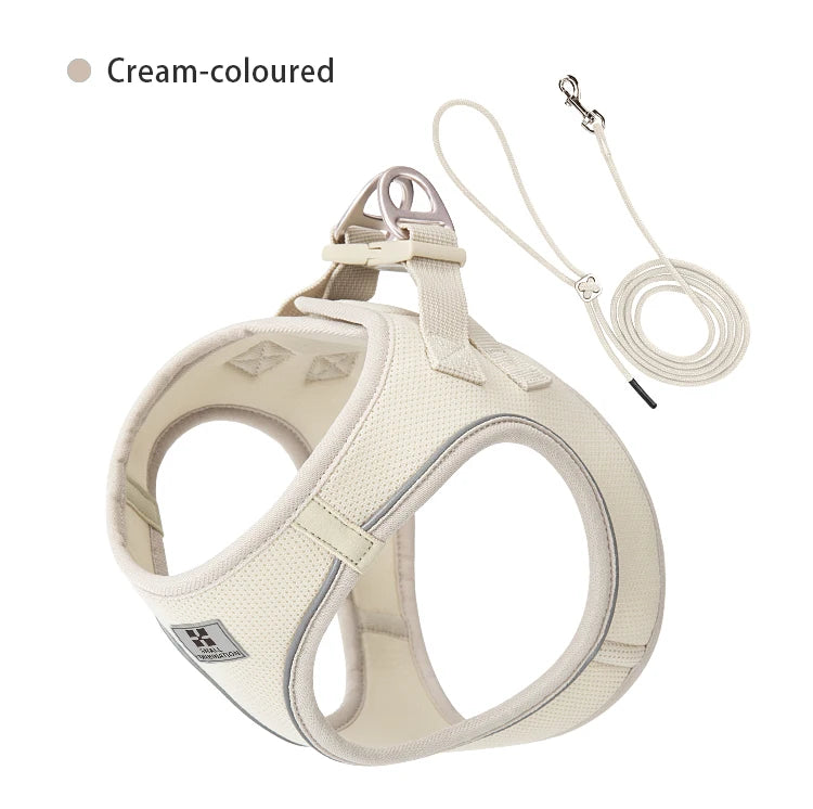 Adjustable Dog Harness & Leash Set – Reflective Vest for Small & Medium Dogs, Puppies & Cats