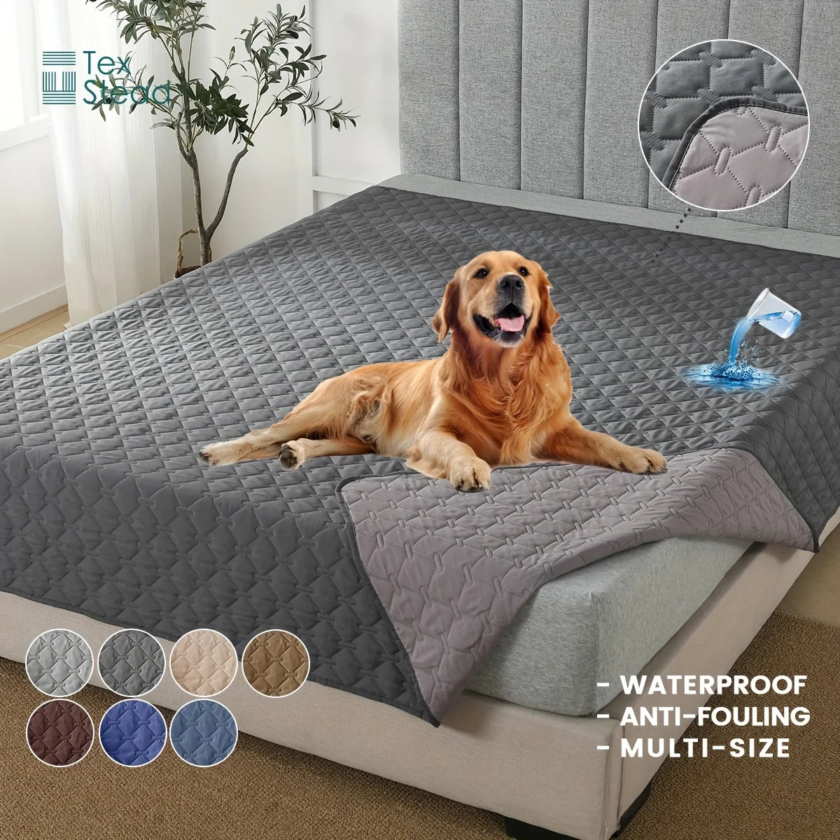 Double-Sided Waterproof Dog Bed Cover – Pet Blanket & Sofa Furniture Protector for Dogs